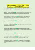 ICLA Standard 1 UPDATED    Exam  Questions and CORRECT Answers 