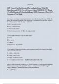 CST Exam &vert; Certified Surgical Technologist Exam With 350 Questions and 100&percnt; Correct Answers latest 2025&sol;2026 CST Exam &lpar;Certified Surgical Technologist Exam 2025&comma; Guaranteed Pass&rpar; Self - Assessment Test Bank