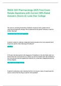 RNSG 1301 Pharmacology 2025 Final Exam  Retake Questions with Correct 100&percnt; Rated  Answers &lpar;Score A&rpar;-Lone Star College