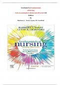Test Bank Fundamentals of Nursing&comma; 3rd Edition by Barbara L Yoost Complete guide Chapter 1- 42&vert; Test Bank 100&percnt; Veri&filig;ed Answers PDF
