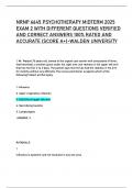 NRNP 6645 PSYCHOTHERAPY MIDTERM 2025  EXAM 2 WITH DIFFERENT QUESTIONS VERIFIED  AND CORRECT ANSWERS 100% RATED AND  ACCURATE (SCORE A+)-WALDEN UNIVERSITY 