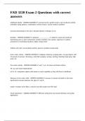 FAD 3220 Exam 2 Questions with correct answers
