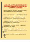 WGU C211 GLOBAL ECONOMICS FOR MANAGERS EXAM 2025 &vert;GUARANTEED ACCURATE ANSWERS