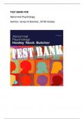 Test Bank For Abnormal Psychology 18th Edition By James N Butcher&comma; Jill M Hooley&comma; Matthew Nock&comma; Susan Mineka&vert; All Chapters  Latest E3dition 2025