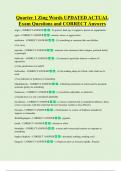 Quarter 1 Zing Words UPDATED ACTUAL   Exam Questions and CORRECT Answers
