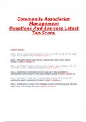 Community Association Management Questions And Answers Latest Top Score&period;