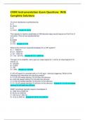 CNIM Instrumentation Exam Questions  With Complete Solutions