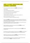AVID 110 CERT QUESTIONS AND  CORRECT ANSWERS 