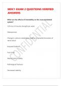 MDC1 EXAM 2 QUESTIONS VERIFIED ANSWERS