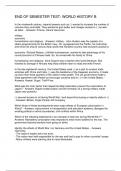 END OF SEMESTER TEST&colon; WORLD HISTORY B