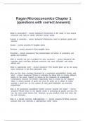 Ragan Microeconomics Chapter 1 &lpar;questions with correct answers&rpar;