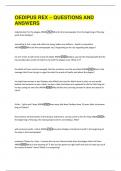OEDIPUS REX &ndash; QUESTIONS AND  ANSWERS 
