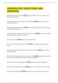 OEDIPUS REX QUESTIONS AND  ANSWERS 