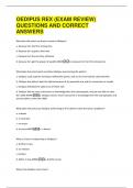 OEDIPUS REX &lpar;EXAM REVIEW&rpar;  QUESTIONS AND CORRECT  ANSWERS 