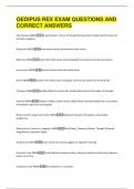 OEDIPUS REX EXAM QUESTIONS AND  CORRECT ANSWERS