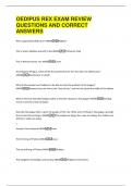 OEDIPUS REX EXAM REVIEW  QUESTIONS AND CORRECT  ANSWERS