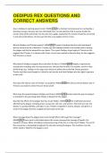 OEDIPUS REX QUESTIONS AND  CORRECT ANSWERS 
