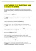 OEDIPUS REX TEST QUESTIONS AND  CORRECT ANSWERS 