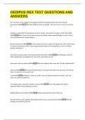 OEDIPUS REX TEST QUESTIONS AND  ANSWERS 