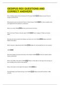 OEDIPUS REX QUESTIONS AND  CORRECT ANSWERS