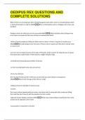 OEDIPUS REX QUESTIONS AND  COMPLETE SOLUTIONS 