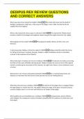 OEDIPUS REX REVIEW QUESTIONS  AND CORRECT ANSWERS 