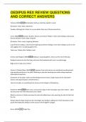 OEDIPUS REX REVIEW QUESTIONS  AND CORRECT ANSWERS 