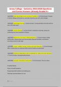 Jersey College - Geriatrics 2025&sol;2026 Questions and Correct Answers &vert;Already Graded A&plus;