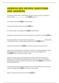 OEDIPUS REX REVIEW QUESTIONS  AND ANSWERS 