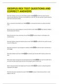 OEDIPUS REX TEST QUESTIONS AND  CORRECT ANSWERS 