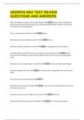 OEDIPUS REX TEST REVIEW  QUESTIONS AND ANSWERS 