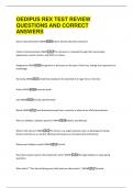 OEDIPUS REX TEST REVIEW  QUESTIONS AND CORRECT  ANSWERS 