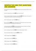 OEDIPUS THE KING TEST QUESTIONS  AND ANSWERS 