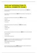 PHCH 667 INTRODUCTION TO  CLINICAL CHEMISTRY EXAM 1 
