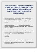 LASD SGT SERGEANT EXAM VERSION 3 &vert; 2025  CURRENTLY TESTING ACCURATE REAL EXAM  QUESTIONS WITH DETAILED VERIFIED  ANWERS GRADED A&plus; &vert; GUARANTEED  EXCELLENCE PASS