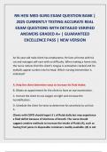 RN HESI MED-SURG EXAM QUESTION BANK &vert;  2025 CURRENTLY TESTING ACCURATE REAL  EXAM QUESTIONS WITH DETAILED VERIFIED  ANSWERS GRADED A&plus; &vert; GUARANTEED  EXCELLENCE PASS &vert; NEW VERSION