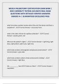 MEDCA PHLEBOTOMY CERTIFICATION EXAM BANK &vert;  2025 CURRENLTY TESTING ACCURATE REAL EXAM  QUESTIONS WITH DETAILED VERIFIED ANSWERS  GRADED A&plus; &vert; GUARANTEED EXCELLENCE PASS 