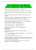 ATO Initiation Test Review Exam Questions and Answers