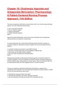 Chapter 16&colon; Cholinergic Agonists and Antagonists McCuistion&colon; Pharmacology&colon; A Patient-Centered Nursing Process Approach&comma; 11th Edition Test Bank 2025&sol;2026 Q& ANS&period;