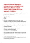 Chapter 40&colon; Cardiac Glycosides&comma; Antianginals&comma; and Antidysrhythmics McCuistion&colon; Pharmacology&colon; A Patient-Centered Nursing Process Approach&comma; 11th Edition Test Bank 2025&sol;2026&period;
