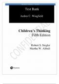 Test bank for Children&rsquo;s Thinking&comma; 5th Edition&comma; Robert Siegler&comma; Martha Alibali&period; All chapters
