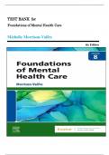 TEST BANK Foundations of Mental Health Care &lpar;8TH&rpar; by Michelle Morrison-Valfre Chapter 1-33 NEWEST Complete Guide