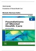 TEST BANK Foundations of Mental Health Care &lpar;8TH&rpar; by Michelle Morrison-Valfre&vert; Complete Guide