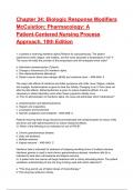 Chapter 34&colon; Biologic Response Modifiers McCuistion&colon; Pharmacology&colon; A Patient-Centered Nursing Process Approach&comma; 10th Edition Test Bank Exam 2025&period;