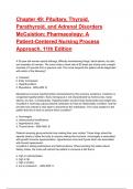 Chapter 49&colon; Pituitary&comma; Thyroid&comma; Parathyroid&comma; and Adrenal Disorders McCuistion&colon; Pharmacology&colon; A Patient-Centered Nursing Process Approach&comma; 11th Edition Test Bank Exam 2025&period;