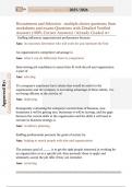 Recruitment and Selection - multiple choice questions from  worksheets and exams Questions with Detailed Verified  Answers &lpar;100&percnt; Correct Answers&rpar; &sol;Already Graded A&plus;