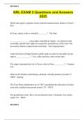 NRL EXAM 2 Questions and Answers 2025