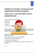 CMSRN Exam TEST BANK &vert; 270 Questions AND  ANSWERS WITH DETAILED RATIONALES -100&percnt; Correct &ndash; Latest 2025 &sol;2026- Grade A&plus;  GUARANTEED PASS 