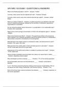 URI NRS 100 EXAM 1 QUESTIONS & ANSWERS