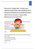 Rasmussen College MDC 3 FINAL Exam  VERIFIED QUESTIONS AND ANSWERS WITH  DETAILED RATIONALES GUARANTEED PASS &vert;  100&percnt; Correct Answers &vert; Latest 2024  2025Version ACE YOUR TEST 